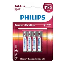 Pilha Alcalina Philips AAA c/4