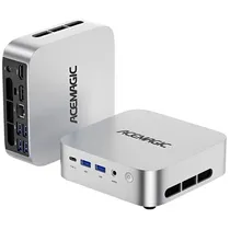 Mini PC Acemagic M1 Mini, AMD Ryzen 7 7735HS 3.20HZ (4.75GHZ), 24GB Ram, 512GB SSD, Windows 11 Pro, Prata