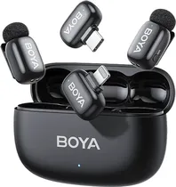 Microfone Sem Fio Boya Mini 2-01 Lightning/USB-C Dual - Preto