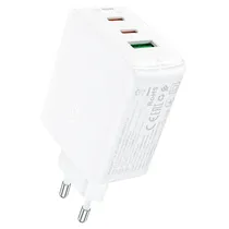 Carregador Acefast A41 65W 2USB-C+A Blanco