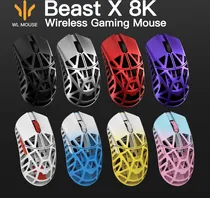 Mouse Wireless Magnesium Wlmouse Beast X Pro 8K Omron Opticals Blue Orange