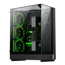 Gabinete Gamer Aquario Gamemax T20 Mid Tower, BTF, Argb, M-ATX (SFX), Topo, Frontal e Lateral Vidro Temperado, Sem Fans, Preto