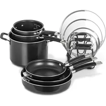 Jogo de Panelas Cuisinart N51I-11BKC Antiaderentes - 11 Peças