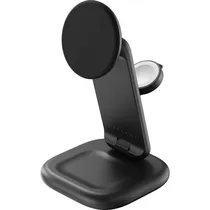 Suporte de Carga Sem Fio Satechi Dobrável 3 Em 1 QI2 25W - Preto (ST-Q25F31C-Ea)