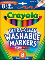 Marcador Crayola Ultra-Clean Washable Markers 58-7832 (8 Unidades)