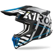 Casco Airoh Strycker Brave - Blue/Grey Gloss / M