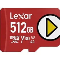 Cartão de Memória Micro SD Lexar Play Gaming/Mobile 512 GB 160-100 MB/s C10 (LMSPLAY512G-BNNNG)