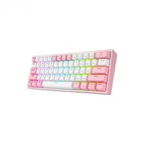 Teclado Redragon K617-RGB Fizz Usa White/Pink