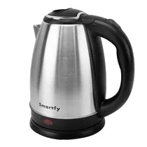 Jarra Elétrica Smartfy JE02I - 1.8L - 1500W - 220/240V 50/60HZ - Inox - Preto