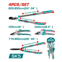 Kit de Tesouras de Poda Telescópicas Total THT1593401 – 3 Peças