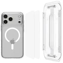 Capa Spigen iPhone 17/18 Pro Max Ultra Hybrid Pack Magfit ACS09896 - Clear White (com Detalhe)