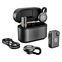 Microfone Lapela Hollyland Lark M2S Mini Combo Sem Fio para Smartphone - Preto (2 TX + 2 RX)