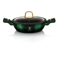 Panela Antiaderente com Tampa 25CM Esmeralda Berlinger Haus