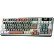 Teclado Gamer Royal Kludge S98 96% Mecânico RGB Sem Fio Switch Bege - Light Cloud (Inglês)