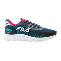 Tênis Infantil Fila Squall Preto Turquesa US 1Y, 1.5Y