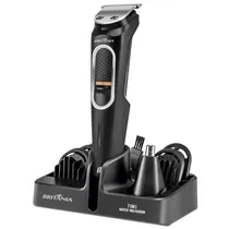 Cortador de Cabelo Britania BAP21P Multigroom 7 Em 1 com 5W/Recarregável/Bivolt - Black