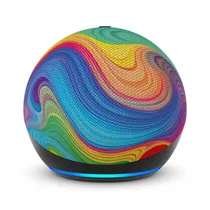 Caixa de Som Amazon Echo Dot Kids 5ª Geração com Alexa B0FD4435WL Rainbow Swirl