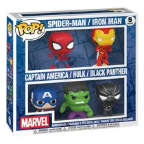 Funko Pop Marvel - Spider-Man / Iron Man / Captain America / Hulk / Black Panther 5-Pack