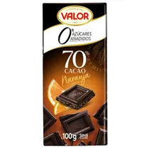 Chocolate Valor 70% Cacau com Laranja 100GR Sem Glúten