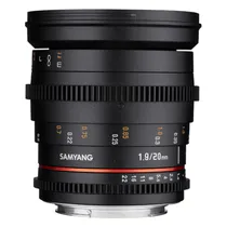 Lente Cine Samyang Nikon VDSLR 20MM T1.9 Ed As Umc