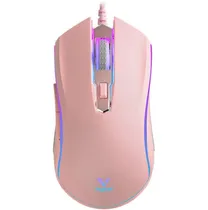 Mouse Óptico Gaming Rapoo V25S com Fio USB - Rosa