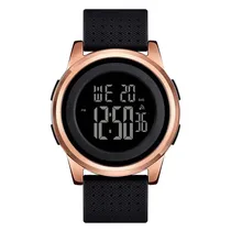 Relógio Digital Masculino Skmei 1502 RSGD Ouro Rosa - Impermeável, Tela LED