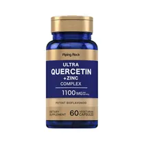 Vitamina Piping Rock Quercetin + Zinc 1100MG 60 Cápsulas