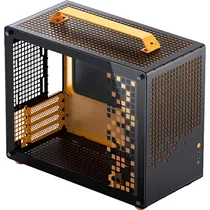 Gabinete Gamer Jonsbo Z20 Micro ATX Mini Tower - Preto/Laranja