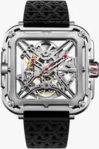 Relogio Masculino Ciga Design X011-SISI-W5BK Skeleton Automatic Watch Edge-Gorilla Silver