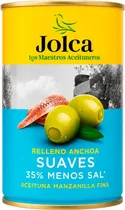Azeitona Verde Recheada com Anchovas Suaves Jolca - 300G