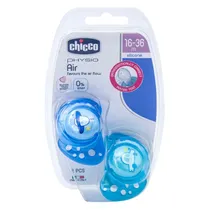 Chicco Nursery Chupete Physio Air Azul Sil 16-36 M 2PCS Detalles En El Producto 16-36M Azul