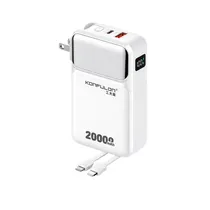 Cargador Port Power Bank Konfulon A57Q 20000 2.5W PD20W c/Cable USB-C/Lightning + Adap Tomada Blanco