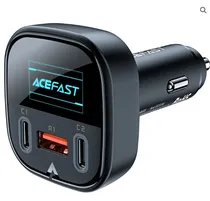 Cargador p/Auto Acefast B5 101W 2USB-C/1USB-A Negro