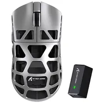 Mouse Gamer Attack Shark R3 1K Sem Fio - Prata/Cinza