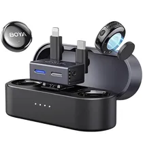 Microfone Sem Fio Boya BOYALINK3-01 USB-C Lightning - Preto (2TX+1RX)