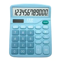Calculadora Compacta Luo LU-634 - Azul Claro