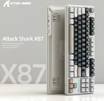 Teclado Mecanico Wireless Attack Shark X87 Ultra RGB/80%/Mega Shark SW/Forged Carbon