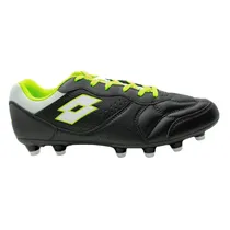 Calçado de Futebol Lotto Tacto FG Campo Preto-Verde US 7.5