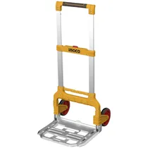 Carrinho de Mão Ingco HHWB61201 - Dobrável - Alumínio - 130KG - Laranja e Prata