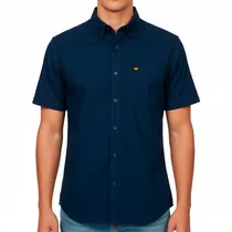 Camisa Caterpillar Masculino Poplin s/s s Azul - 4020091-10118