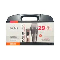 Cortador de Cabelo Gama GM566 Power Pack Clipper + Trimmer 27 Piezas Voltaje 220