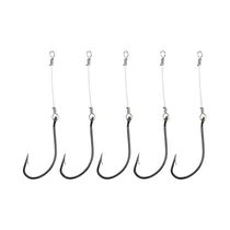 Anzuelo Encastado Top Fishing Chinu Black Nickel Nº7 10 Piezas
