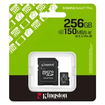 Cartão de Memória Micro SD Kingston Canvas Select Plus 256GB 150MBS - SDCS3/256GB