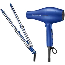 Kit de Secador e Prancha para Cabelo Babyliss Pro BNTBLPP48UZ - 2000W/56W - 220V 50/60HZ - Azul