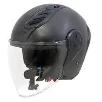 Capacete para Motociclista LS2 OF616 Airflow II Preto Fosco com Bluetooth Auricular
