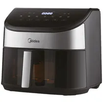 Fritadeira Elétrica Air Fryer Midea MF-CY55WK2 - 2250W - 5.5L - 220V 50/60HZ - Preto e Inox
