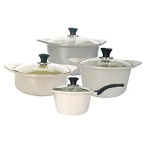 Conjunto de Panelas de Cerâmica Marfim Ecoramic 8PCS