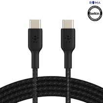 Cabo Belkin USB-C/USB-C 1M Braided Preto CAB004BT1MBK