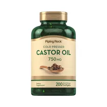 Vitamina Piping Rock Castor Oil 750MG 200 Softgels
