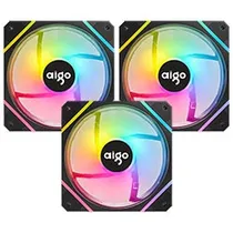 Cooler para Gabinete Aigo AM12 Pro 12X12 Argb - Negro (Kit Con 3)